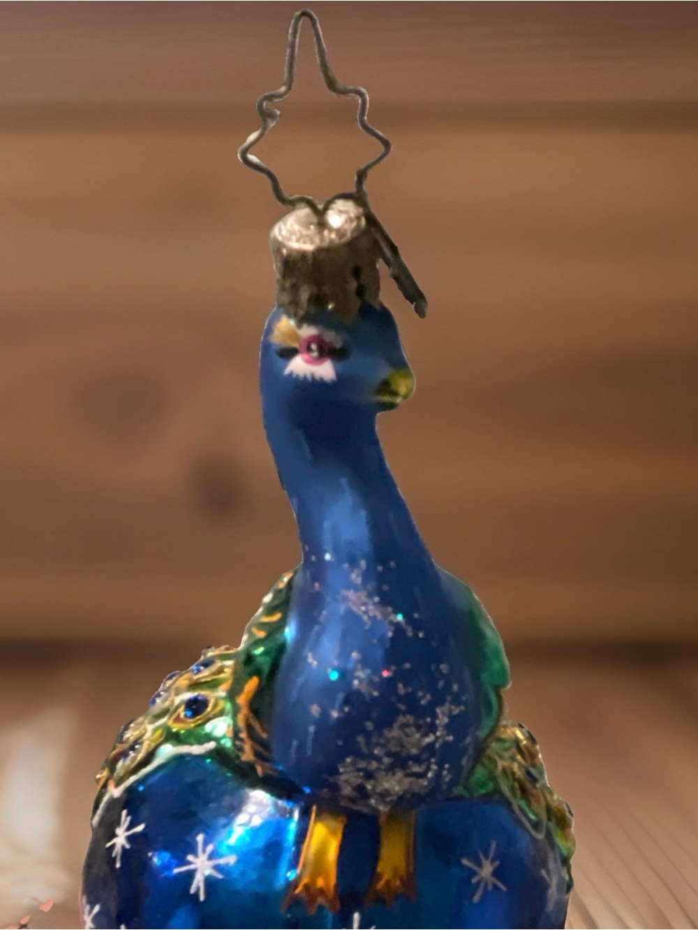 RARE Radko IN LIVING COLOR Peacock Ornament 20th Anniv MINT No Wear STUNNING!